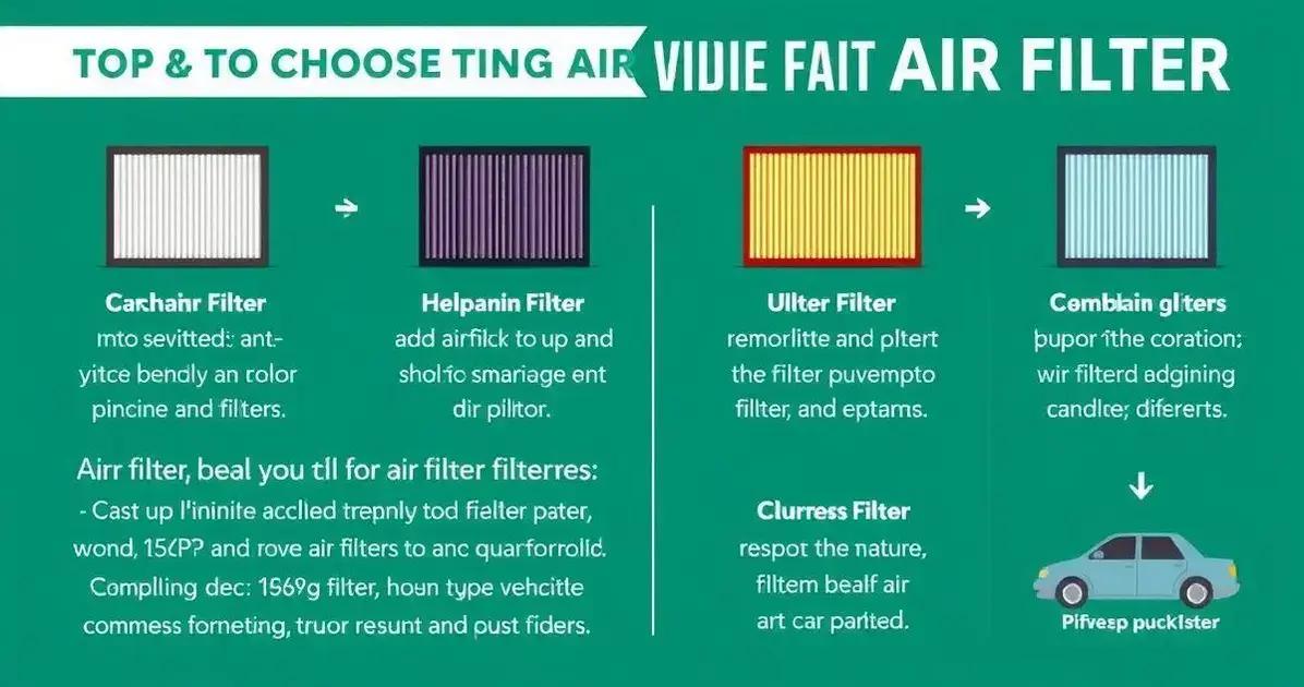 Dicas Cruciais para Escolher o Filtro de Ar Ideal